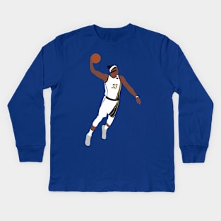 Myles Turner Masked Dunk Kids Long Sleeve T-Shirt